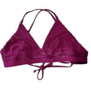 Robin Piccone Perla Bikini Top Womens Size XXS Crochet Strappy Swimwear Top